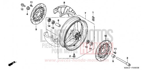 ROUE AVANT CBR600RR3 de 2003